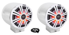  2 kicker KM8 8" LED 360  Degree Swivel Chrome Surface Mount Boat Speakers