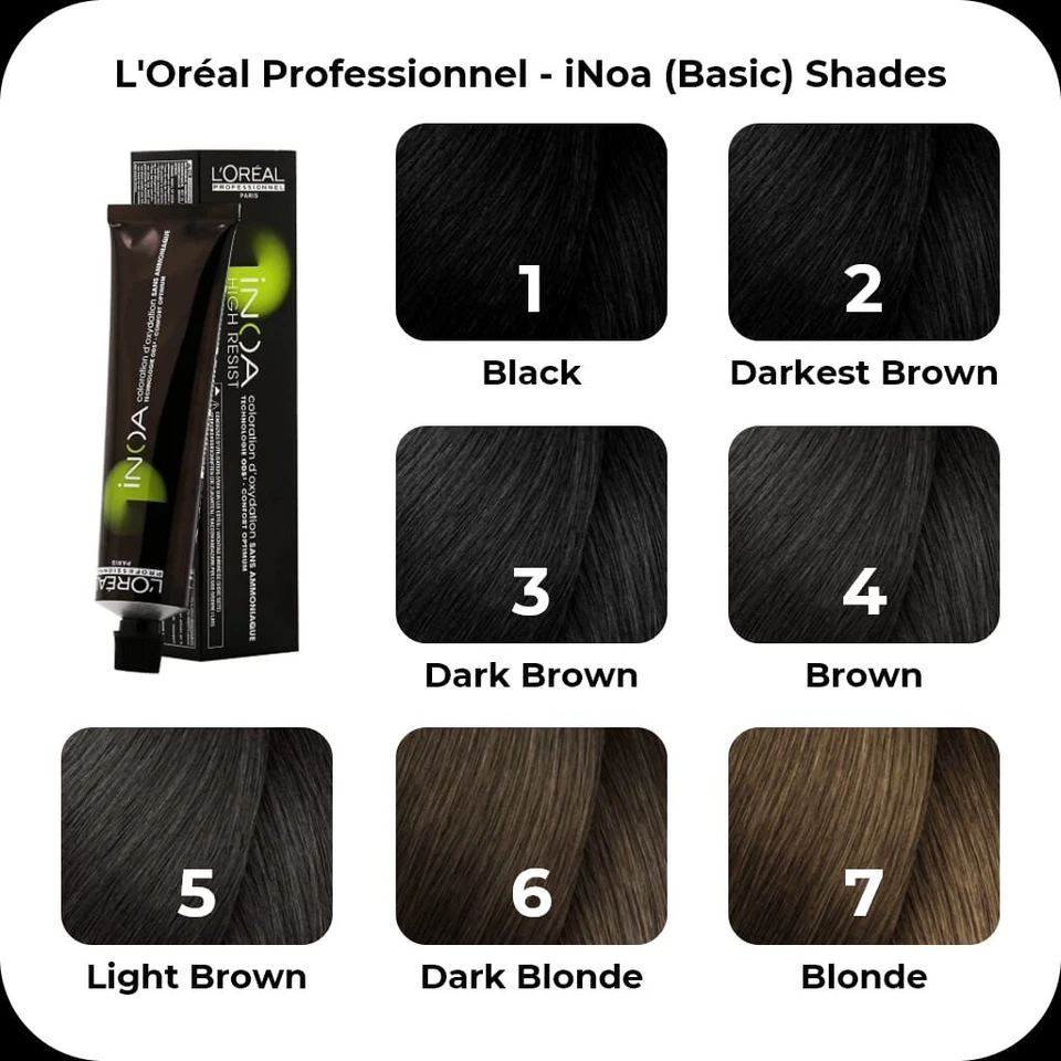 Color de cabello Loreal Professional INOA Nº 6 - 2,1 oz | Elige paquete | ENVÍO GRATUITO Foto 2 de 4