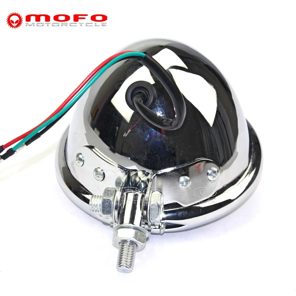 Faro cromado estilo café corredor personalizado para Triumph Bonneville T100/120 Foto 4 de 4