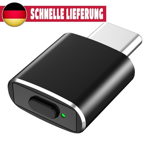 USB C Mouse Jiggler Mover Undetectable 3 Modes with Switch Button (Black T16)