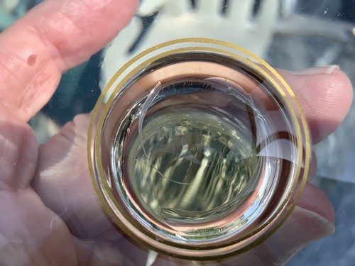 ๐ RARE Antique MOSER TAZZA REVERSE INTAGLIO CUT GOLD ENCRUSTED 9โ C1900 VGC ๐ - Picture 10 of 11