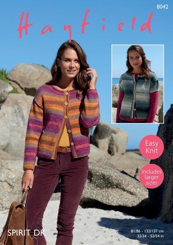 Sirdar Strick Muster - Hayfield Spirit Dk, Damen Strickjacken 8042