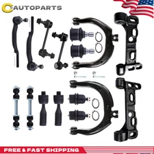 Front Upper & Lower Control Arm Sway Bar Tie Rod For GMC Envoy Chevy Trailblazer