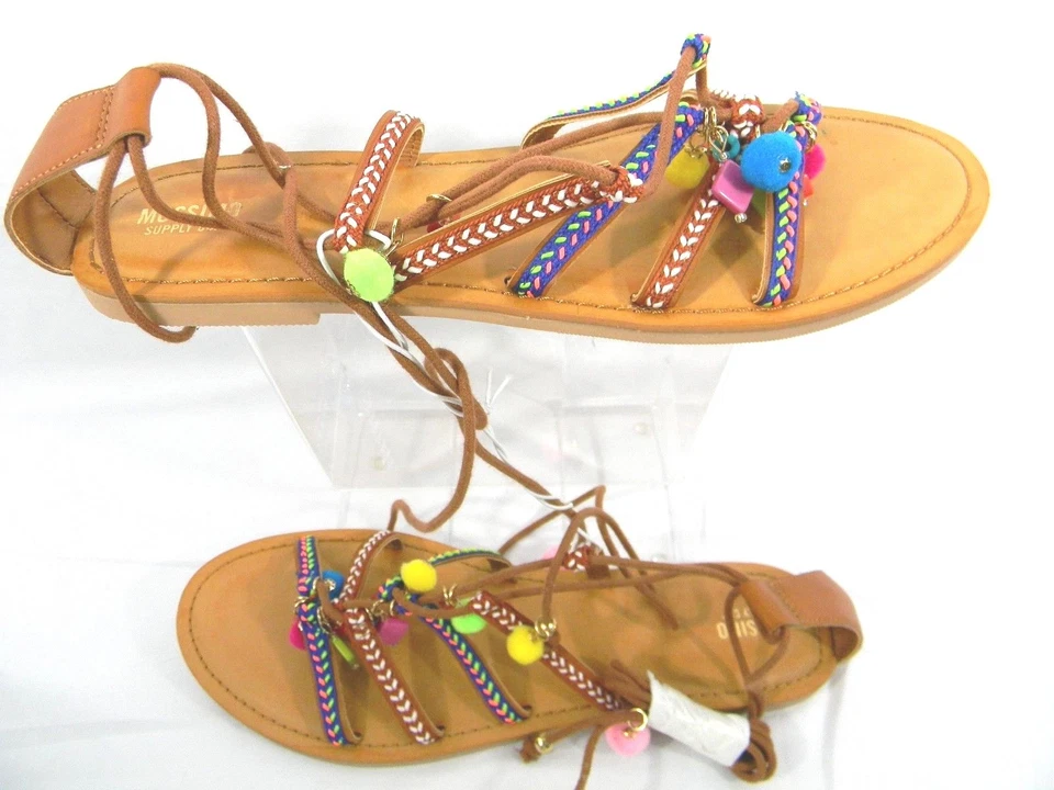 Mossimo Supply Sandalias Mujer Talla 11 Envolventes Tobillo Kayla Gladiador Sandalias NW Foto 4 de 4