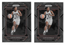 2023 PRIZM WNBA BASKETBALL AARI McDONALD #5 LOT OF 2 CARDS,ATLANTA DREAM