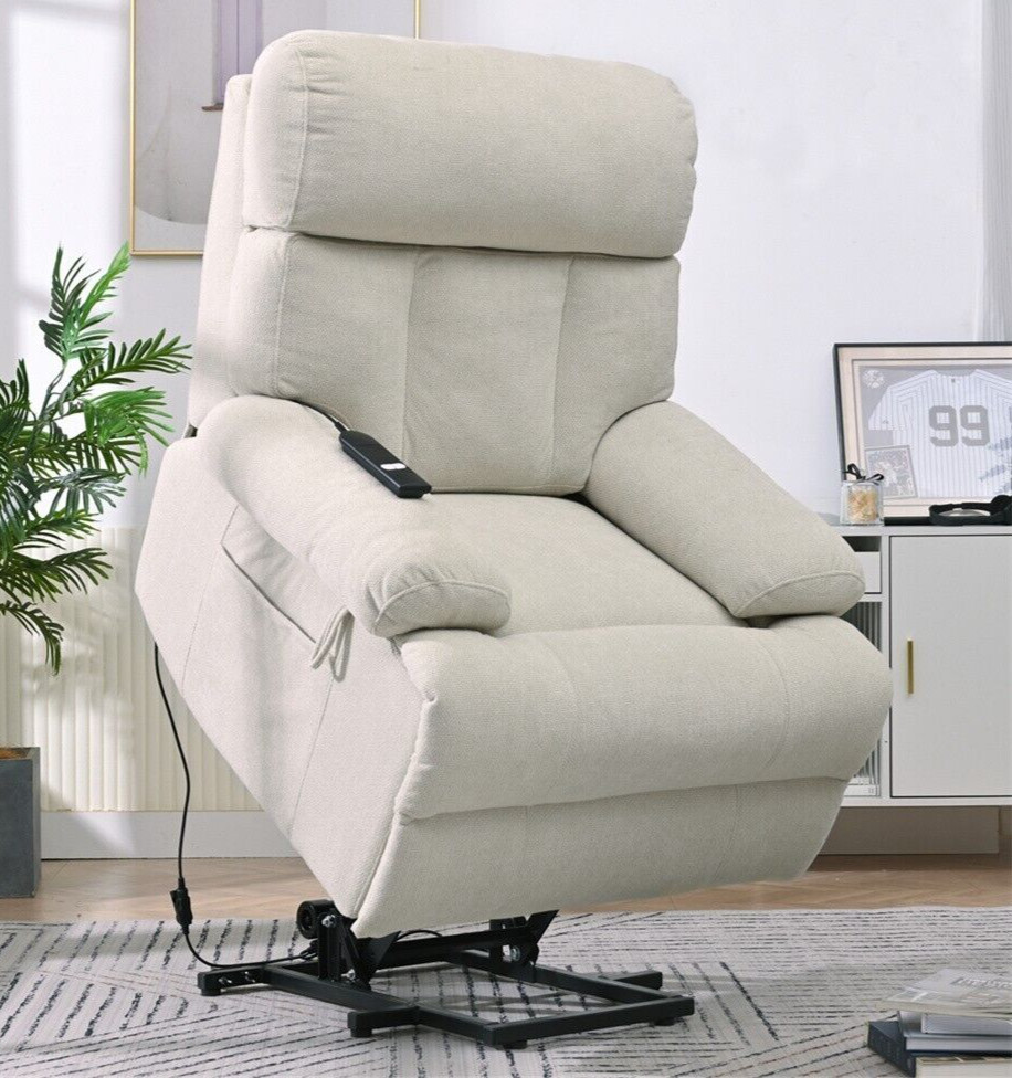 Elderly Power Lift Recliner Chair Reclining Sofa Big Man Wide Footrest Pocket