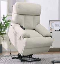 Elderly Power Lift Recliner Chair Reclining Sofa Big Man Wide Footrest Pocket