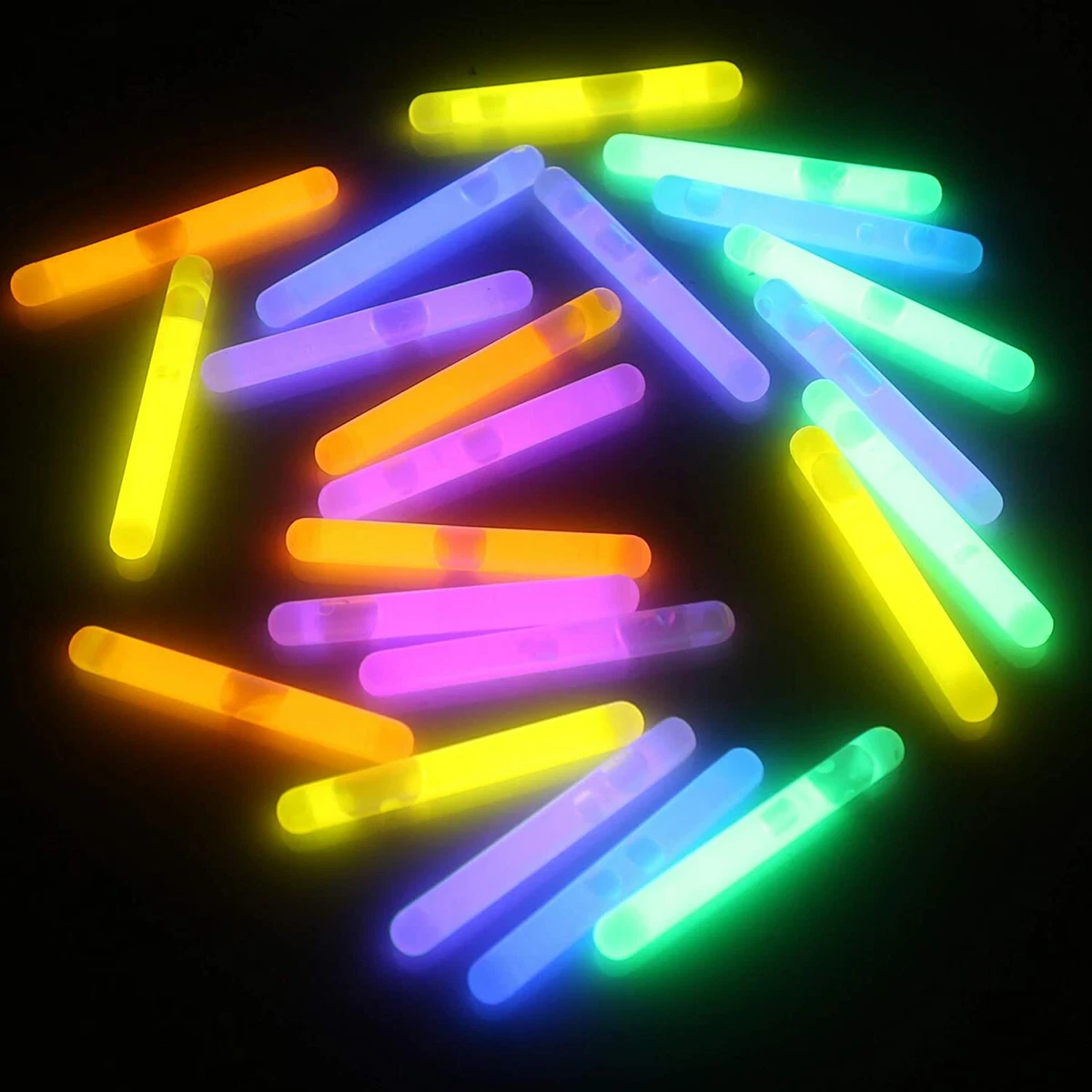 JOYIN 200 Pcs Mini Glow Sticks Bulk with 8 Colors for New Years Eve Party Supplies, Glow-in-the-Dark, Easter Basket Stuffers, Easter, Christmas