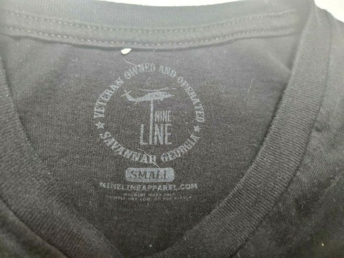 Nine Line Mens Size S Graphic Tee Black Short Sleeve Cotton Veteran American Tee - Picture 3 of 9