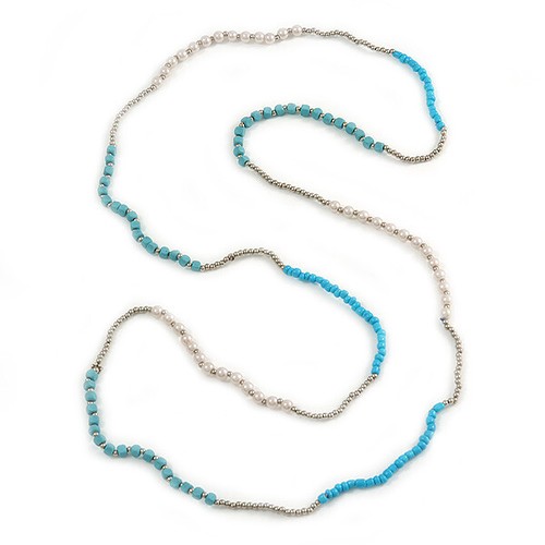Collier bleu turquoise pendentif anneau turquoise Lara Ethnics