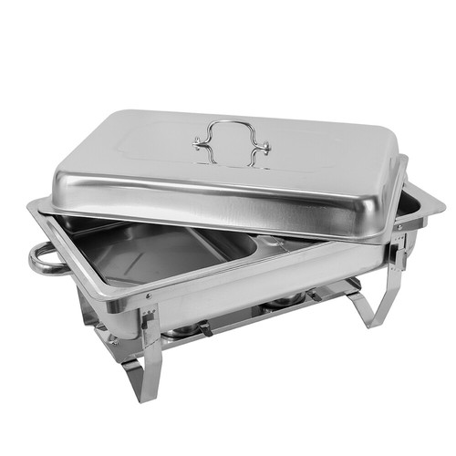 2 Pan Stainless Steel 7.5L Chafing Dish Set Party Buffet Cater Food Warmer Tool! - Picture 3 of 18