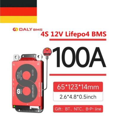 Daly Smart BMS 4S 12V 100A LiFePo4 Akku BMS mit Balance +Bluetooth Modul DE SEU