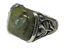 CONNEMARA MARBLE J.C. WALSH & SONS STERLING ANTIQUE FINISH RING  SIZE9 JCW147