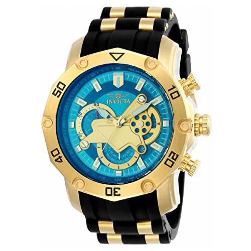 Многофункциональные кварцевые часы Invicta Mens Pro Diver с синим циферблатом 23426
