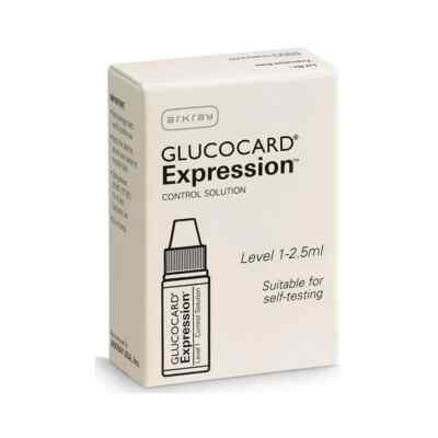 2x Glucocard Expression Control Solution 2.5 mL New in Box Expiration 09/10/2026