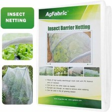 Agfabric 5x50ft Bug Net Insect Bird Netting, Garden Netting Against Bugs,White