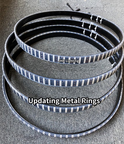 【】JHB 15.5"17.5" CHASING Flowing LED Multifunction Wheel Rings Rim Lights(Metal) - Picture 20 of 26