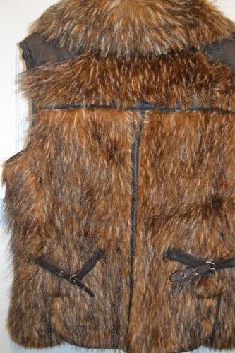 Cripple Creek Women's BROWN MED Faux Fur Vest - CR13742-31 - Picture 12 of 12