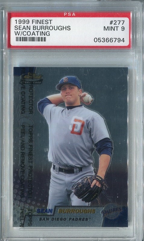 Sean Burroughs 1999 Topps Finest #277 WITH COATING RC Rookie RARE! CHARITY!!!