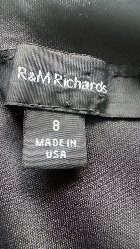 R&M Richard’s Women’s Black & White Sequin Sheath Dress Size 8 - Picture 5 of 6