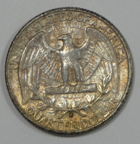 Cuarto de dólar Washington 1932-S casi sin circular plata 25c - Imagen 4 de 4