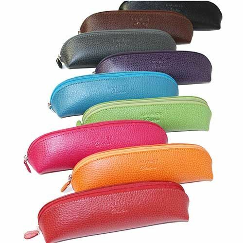 Leather Pencil/Spectacle/Make-Up Case by Laurige - Various Colours - Picture 1 of 14