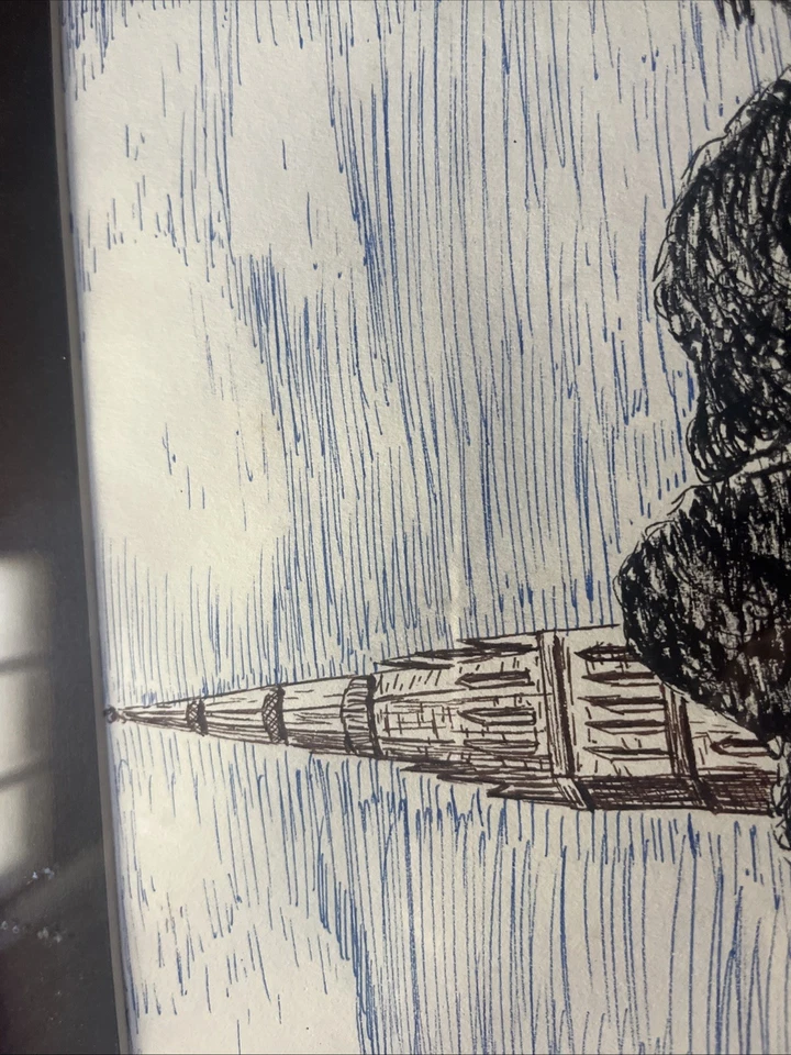 J P Gunther 1983 年时期的墨水艺术品。 — 第 2/4 张图片