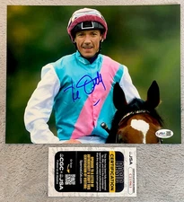 JOCKEY FRANKIE DETTORI AUTOGRAPH 8x10 PORTRAIT PHOTO HORSE RACING- JSA CI33963
