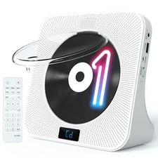 Desktop CD Player Portable with Bluetooth - CD Players for Home with HiFi