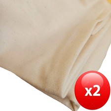 2er Set 40x80 BIO Kopfkissenbezug Natur Creme Kissenbezug Kissenhülle Baumwolle