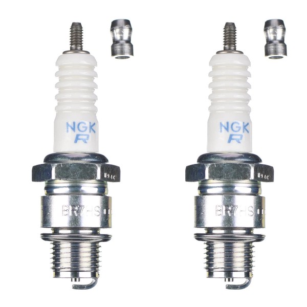 NGK ZüNdkerze BR7HS 4122 2Er Set (FüR: Benelli Pepe LX 50 SP - 2 Takt 02-06 )-image