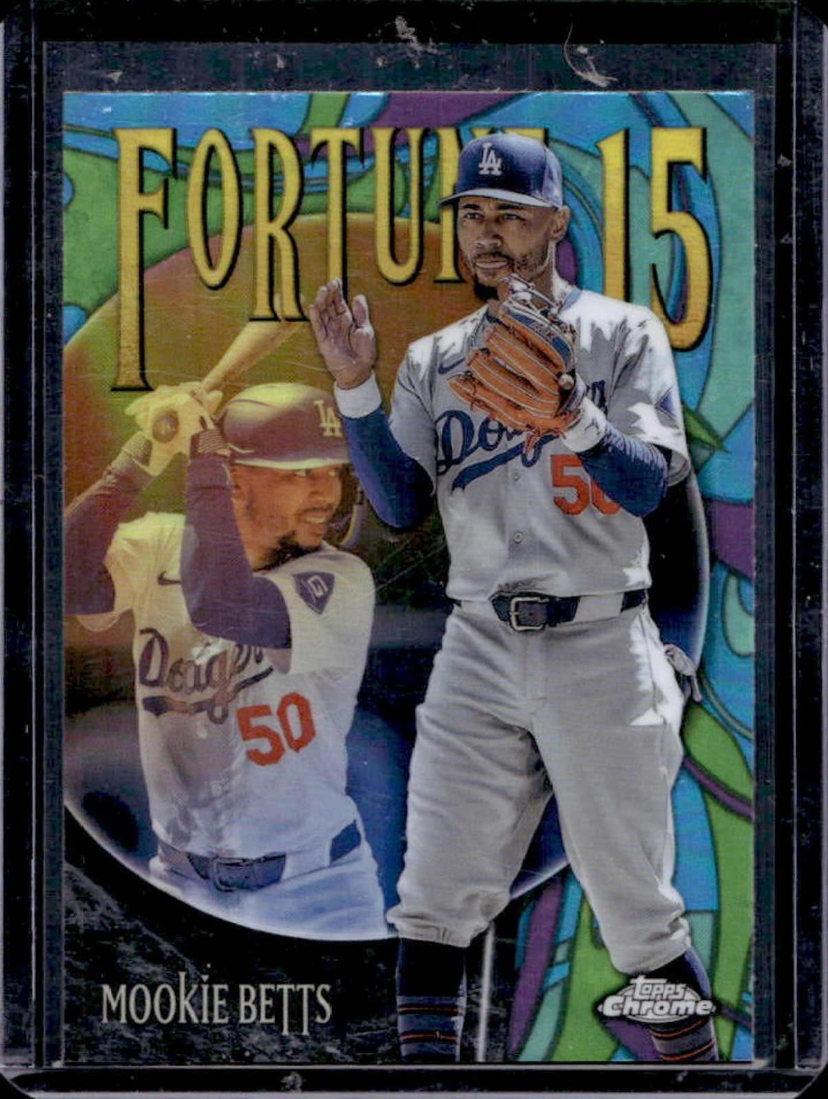 Mookie Betts 2025 Topps Chrome #F15-5 Fortune 15 Price Guide 