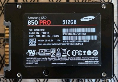 Samsung 850 PRO 512GB SATA III SSD Festplatte MZ7KE512 Speicher - SMART GUT 99%