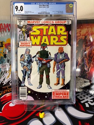 Star Wars #42 1980 CGC 9.0 White Pages Empire Strikes Back 1st Boba Fett