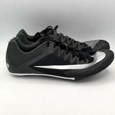 Nike Zoom Rival Sprint Shoes Mens 14 Black Silver Track Spikes DC8753 001