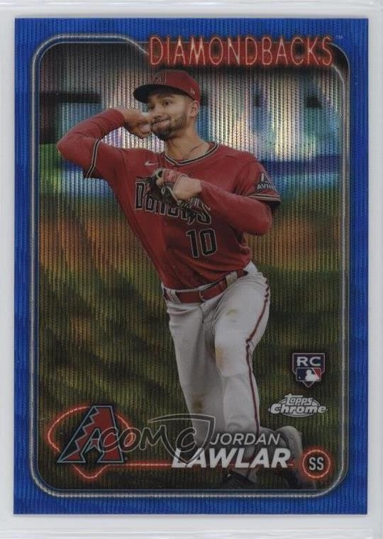 2024 Topps Chrome Blue RayWave Refractor /150 Jordan Lawlar #229 0kv0