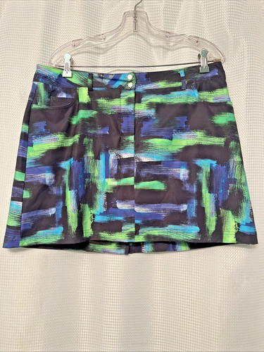 Slazenger Golf 12 Skirt Shorts Lined multi colored green blue purple