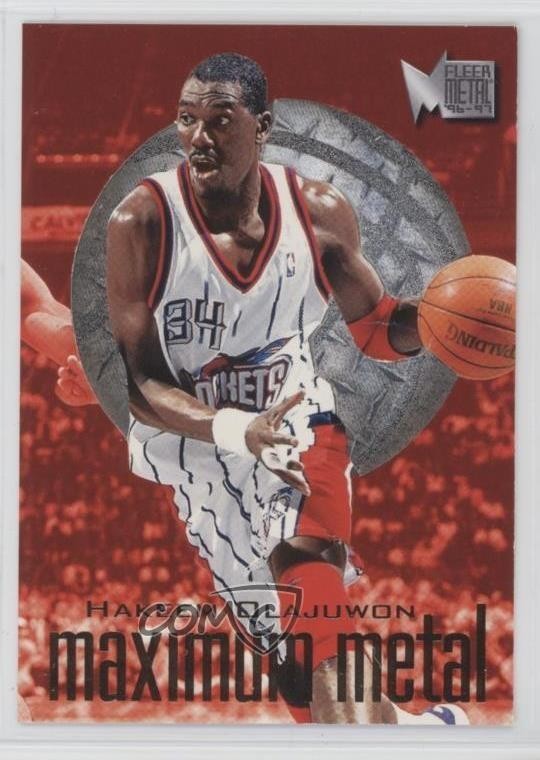 1996-97 Fleer Metal Maximum Metal Hakeem Olajuwon #7 HOF 10bt