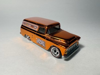 Loose Hot Wheels 55 Chevy Panel from CS Customs. Candy Striper. Real Riders 