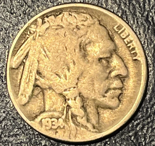 1934-D Buffalo Nickel Very Fine, From Original Collection!!!