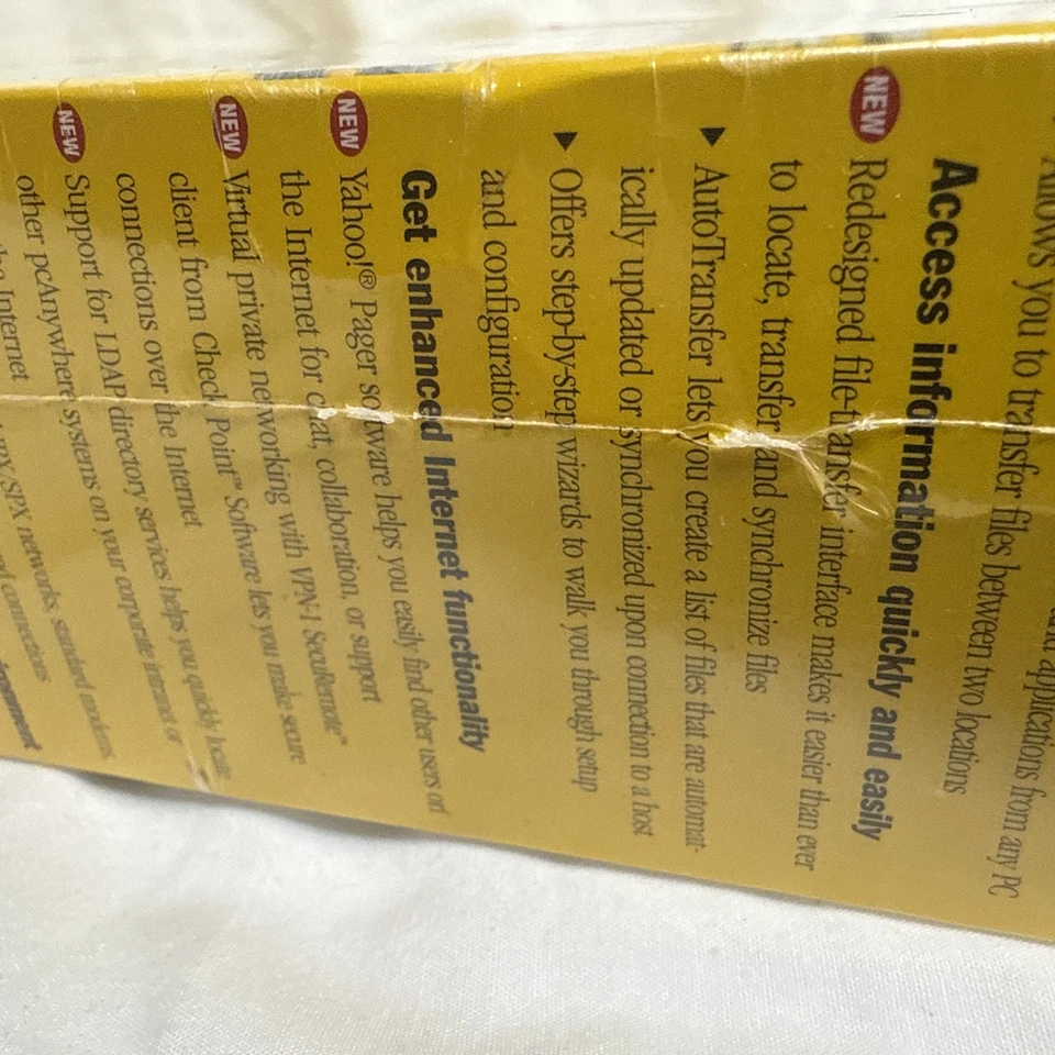 Symantec pcANYWHERE 9.0 Computer Software New Factory SEALED 2000 - Image 4 of 4