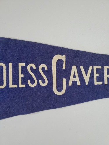 Vintage Endless Caverns New Market Virginia feltro pennant bandiera 29 pollici - Foto 7 di 11