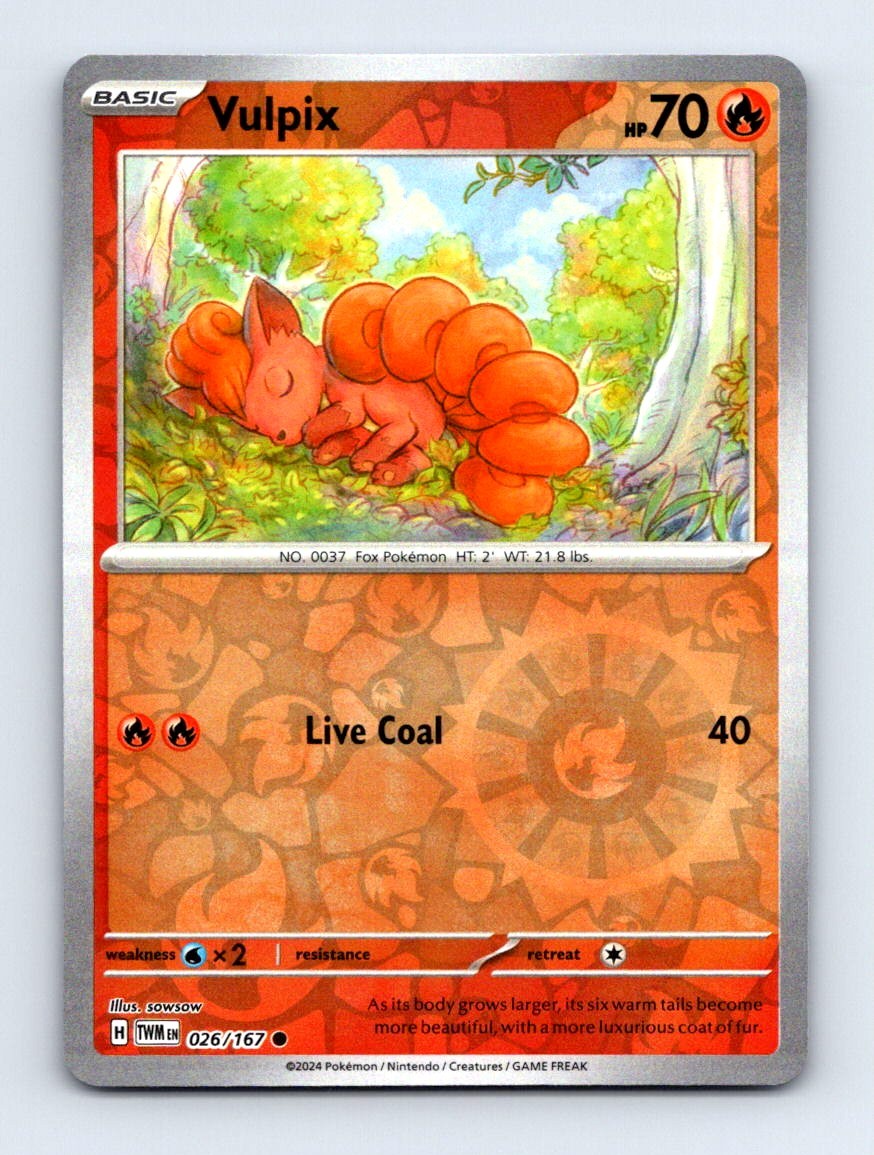 #26 2024 Twilight Masquerade Vulpix Reverse Holo