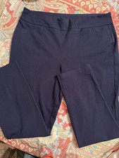 CHICO'S - WOMEN'S 3 - NAVY So slimming ELASTIC WAIST PULL-ON ANKLE PANT