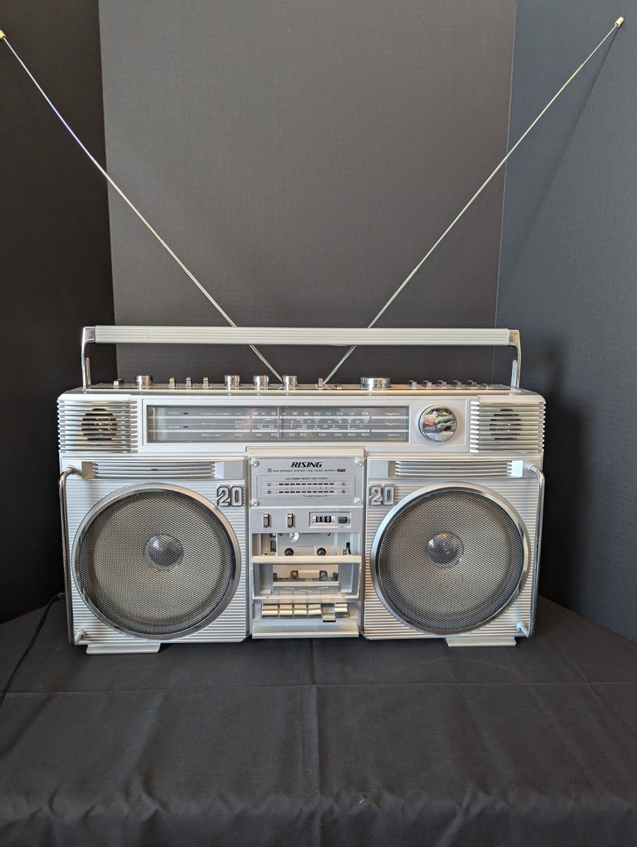 昭和レトロ　ビクターSTEREO SPEAKER BAFFLE&RADIO Vintage Sony SRF-80W Stereo Speaker Boombox with Removable