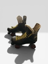 Vintage Riedell Classic Skates with Sure Grip Plates Canadian Red Wheels size 8