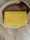 Rudolph Valentino Yellow Logo Checkbook Wallet Credit Card Slots Snap Closure — photo 2