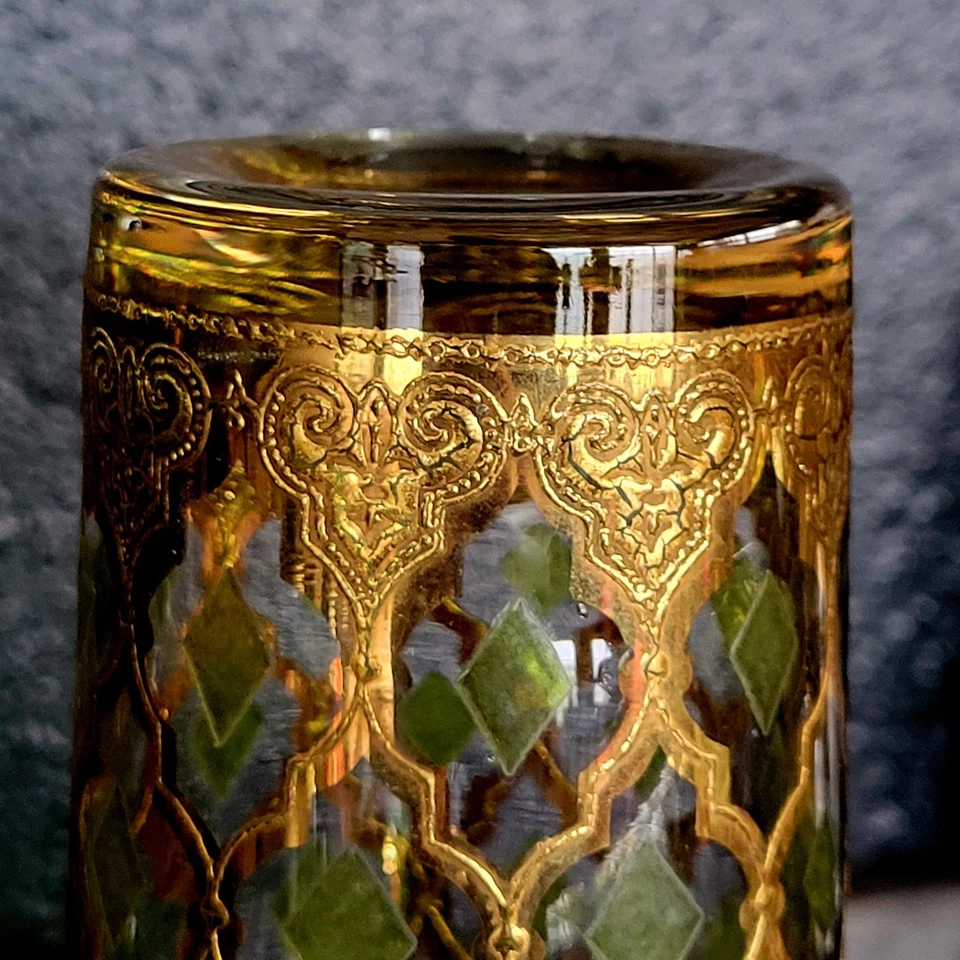 Juego de 4 vasos vintage Culver Valencia Highball Mid-Century modernos barware Foto 3 de 4