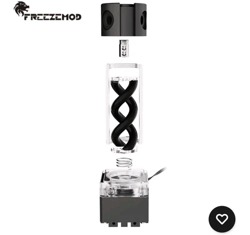 FREEZEMOD RGB Light Pump Water Tank PWM Speed Control Head 4 Meters Flow 800L