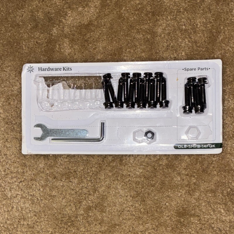 Hardware Kits Steel Socket Cap Screws Set, Hex-Key Drive, Black Oxide, 14 Pack